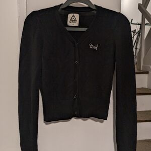 Unif black short cardigan
